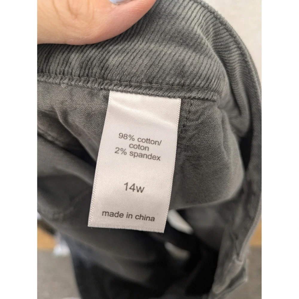 Maurices Womens Gray Corduroy‎ Button Front A Line Mini Skirt Size 14W